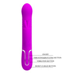 Vibrator Pretty Love iepuraș din silicon violet cu 7 funcții