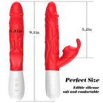 Vibrator din silicon Fox seria B, 7 vibrații, 10 mișcări, 7 timpi
