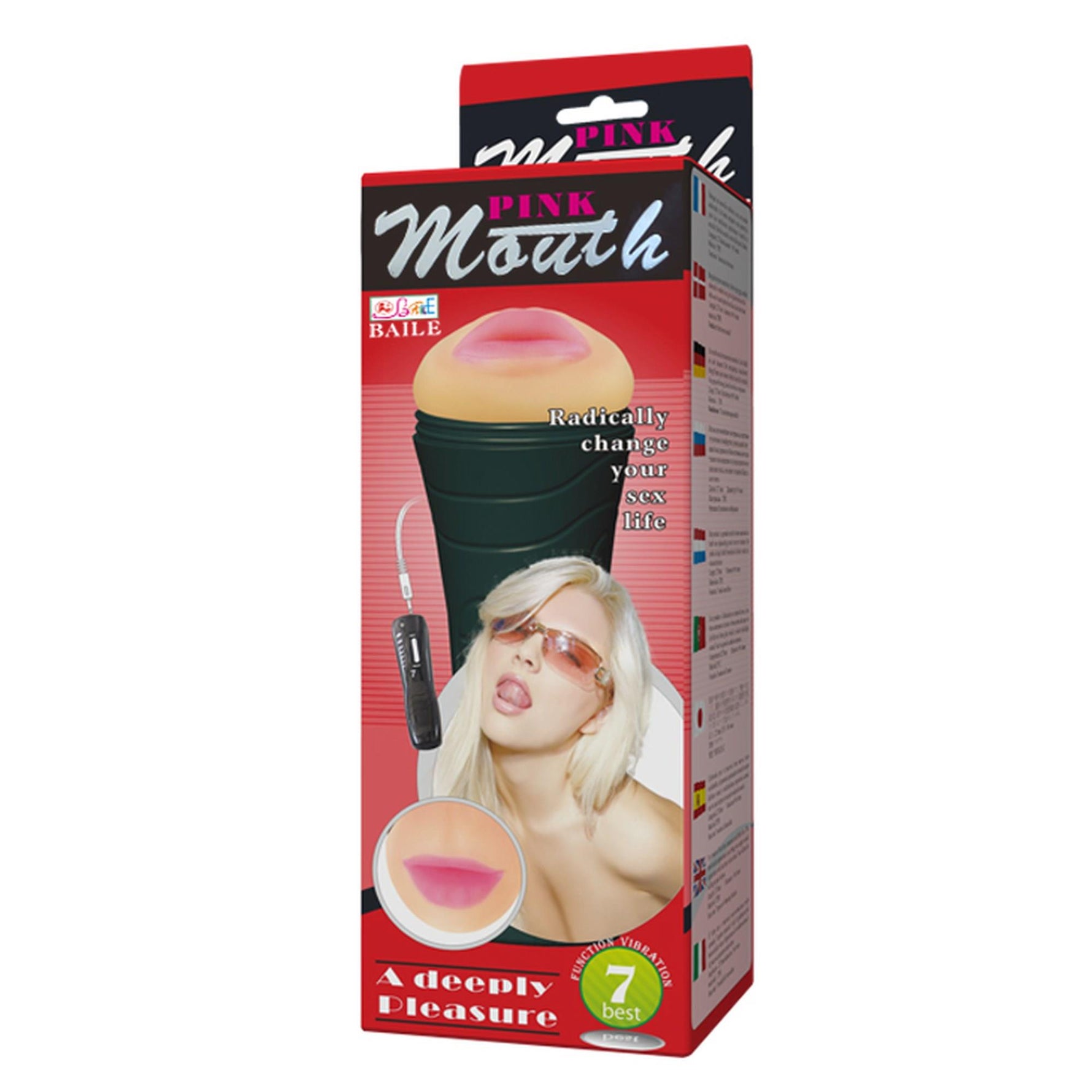 Masturbator roz Baile cu 7 funcții de vibrație