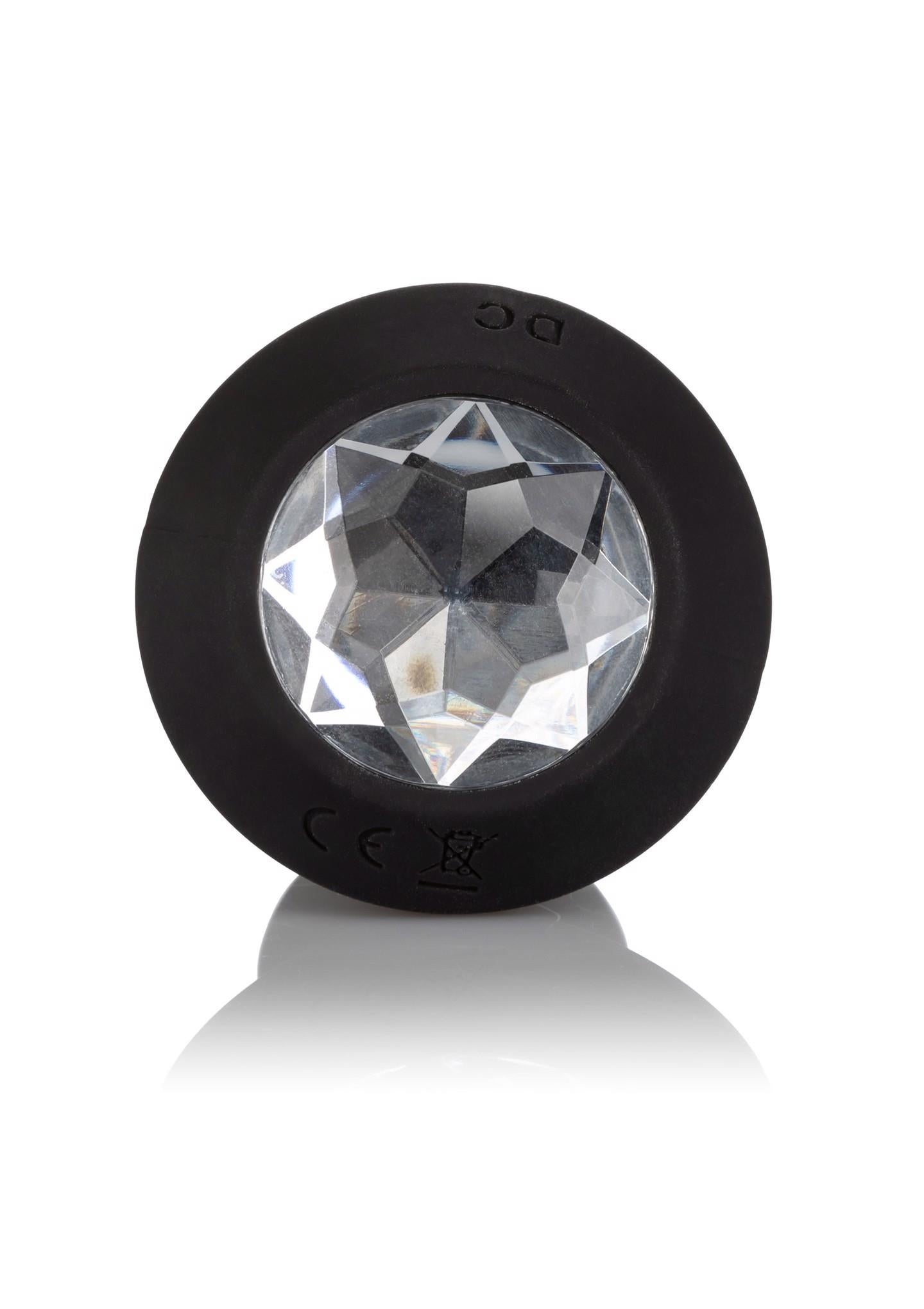 Dop anal vibrant Calexotics Petite Crystal Probe, negru, 9,5 cm