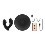 Vibrator portabil Rosy Gold cu carcasă de încărcare, negru