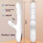 Vibrator din silicon Fox seria B, 3 rotații, 7 linguri, 24 cm