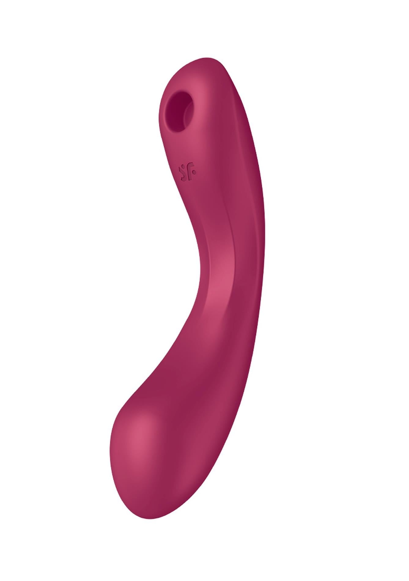 Vibrator Satisfyer Curvy Trinity 1 Roșu cu USB din silicon