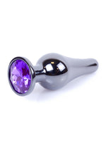 Dop anal din oțel MyLove Toys, violet, 9,5 cm