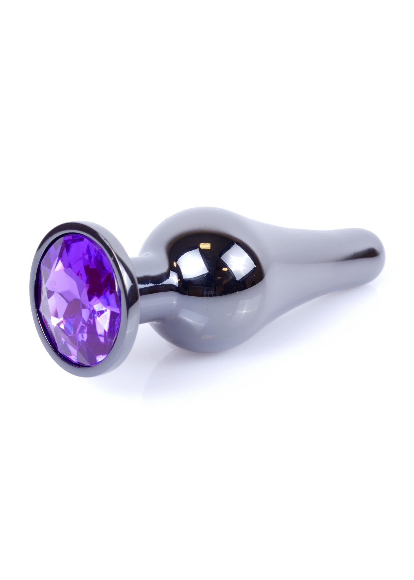 Dop anal din oțel MyLove Toys, violet, 9,5 cm