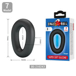 Set de 56 de inele pentru penis Crazy Bull din silicon