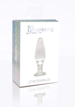 Plug anal din sticlă Star Sparkler ToyJoy, transparent, 12 cm