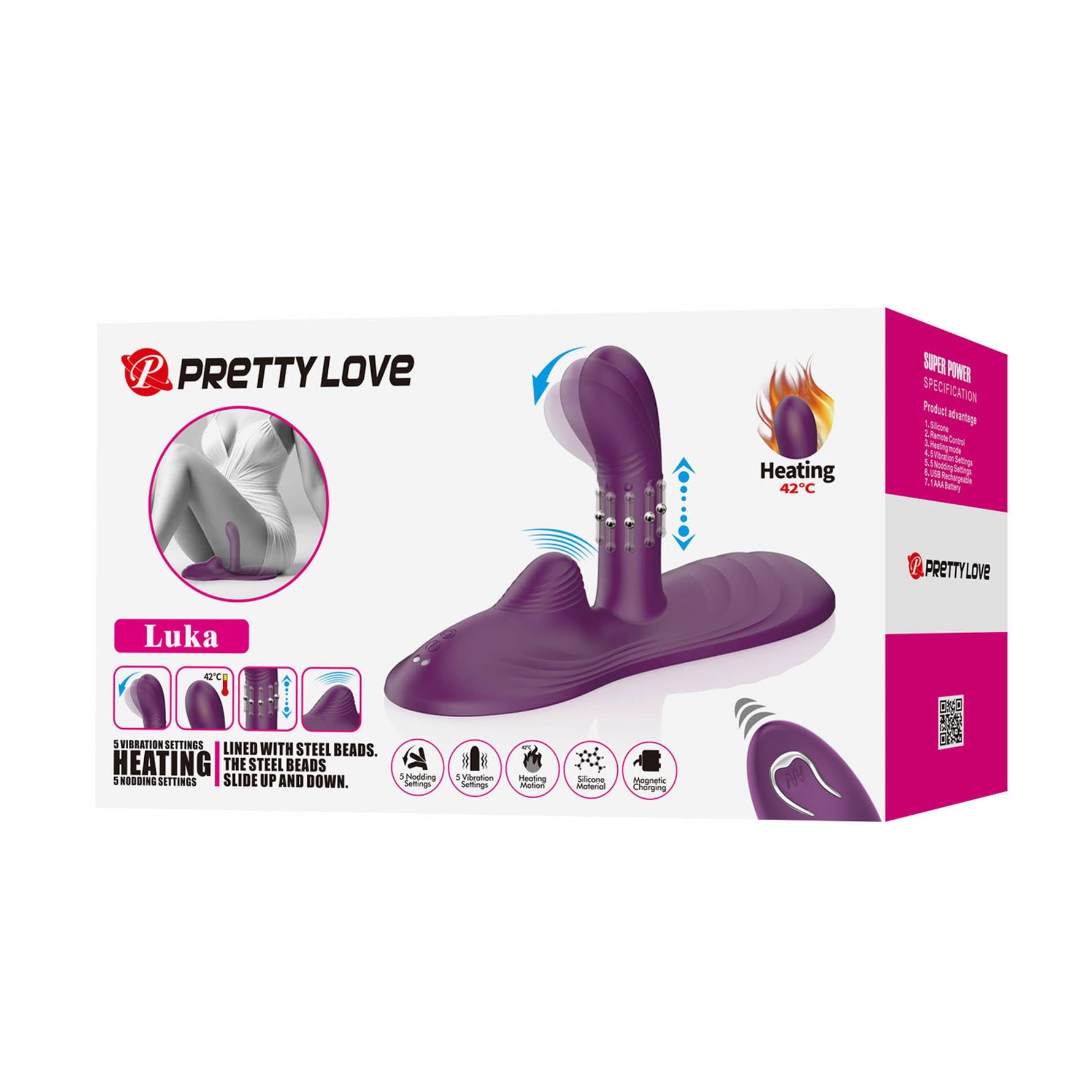 Pretty Love Luka – Scaun vibrator încălzit