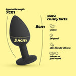 Plug anal regulat Crushious Camileo cu 4 bijuterii interschimbabile