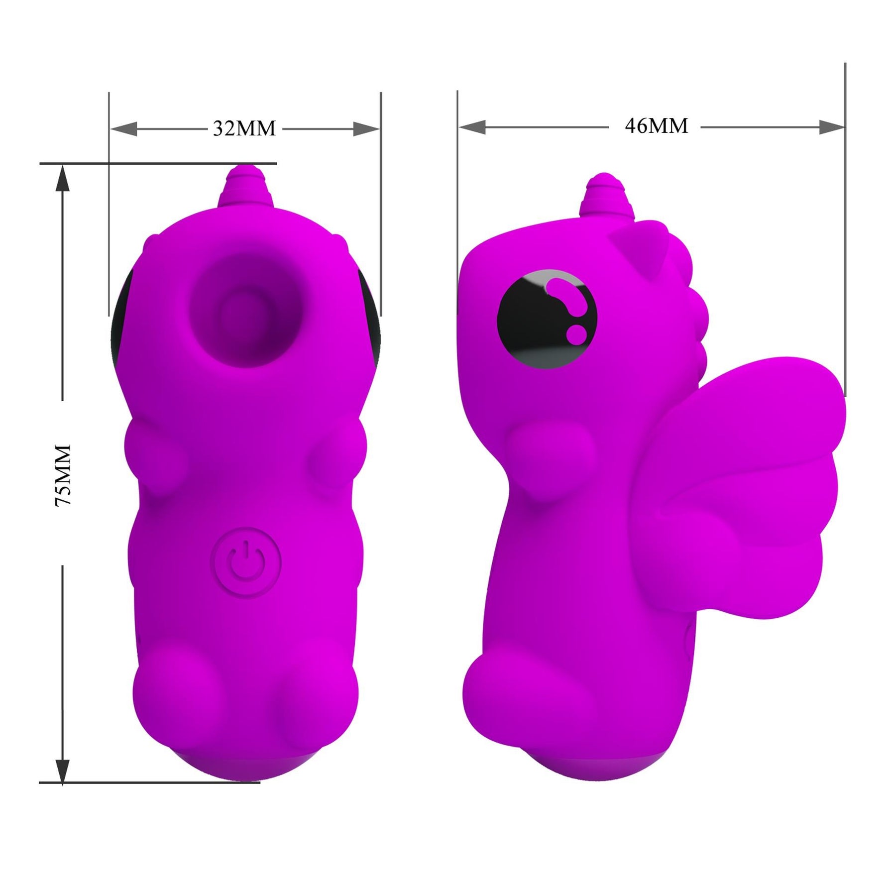 Vibrator cu degete Magic Unicorn Pretty Love cu 10 atingeri