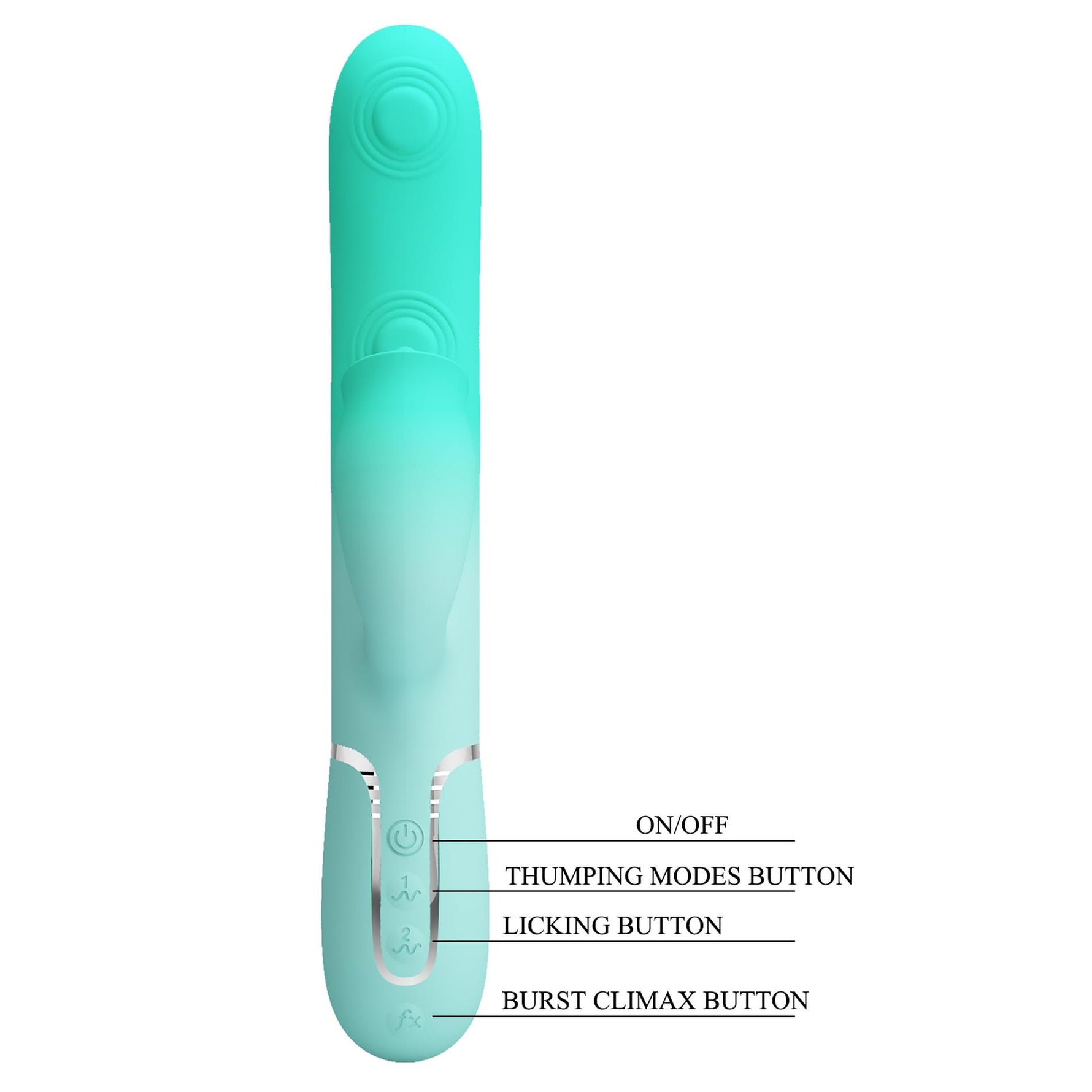 Vibrator Pretty Love Gigi din silicon cu formă de iepuraș, 7 impulsuri, 7 linguri, USB