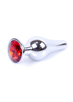 Plug anal argintiu cu diamant roșu MyLove Toys 9,5 cm
