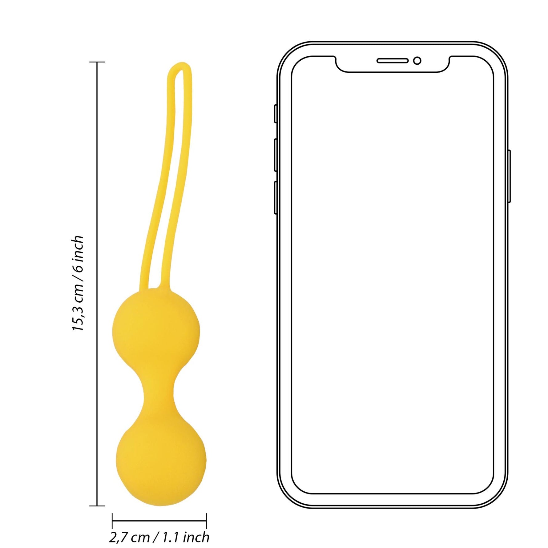 Set de bile Kegel Loveline Galbene