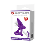 Inel vibrant din silicon Pretty Love cu 10 funcții