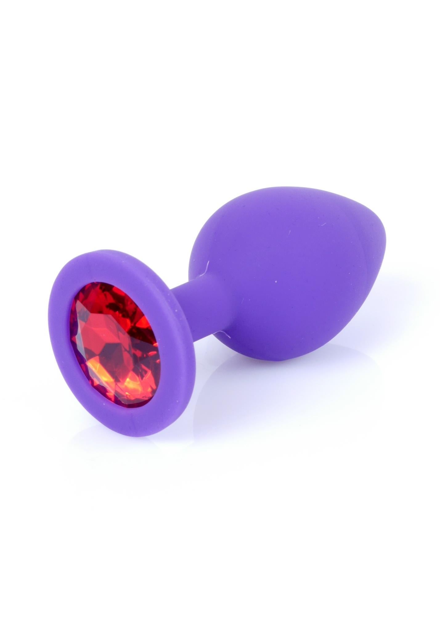 Dop anal din silicon MyLove Toys, violet, mediu, 8 cm