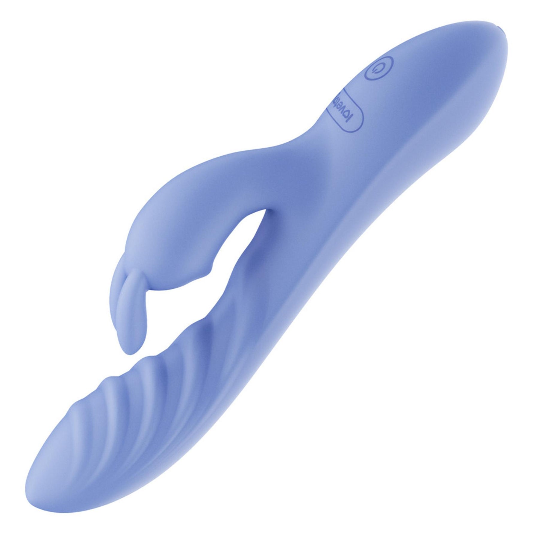 Vibrator USB Lovetoy Swirl din silicon, formă de iepuraș, 20,5 cm