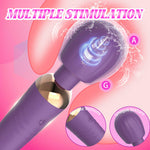 Stimulator Clitoridian Little Fairy Wand din Silicon, Violet, 14 cm