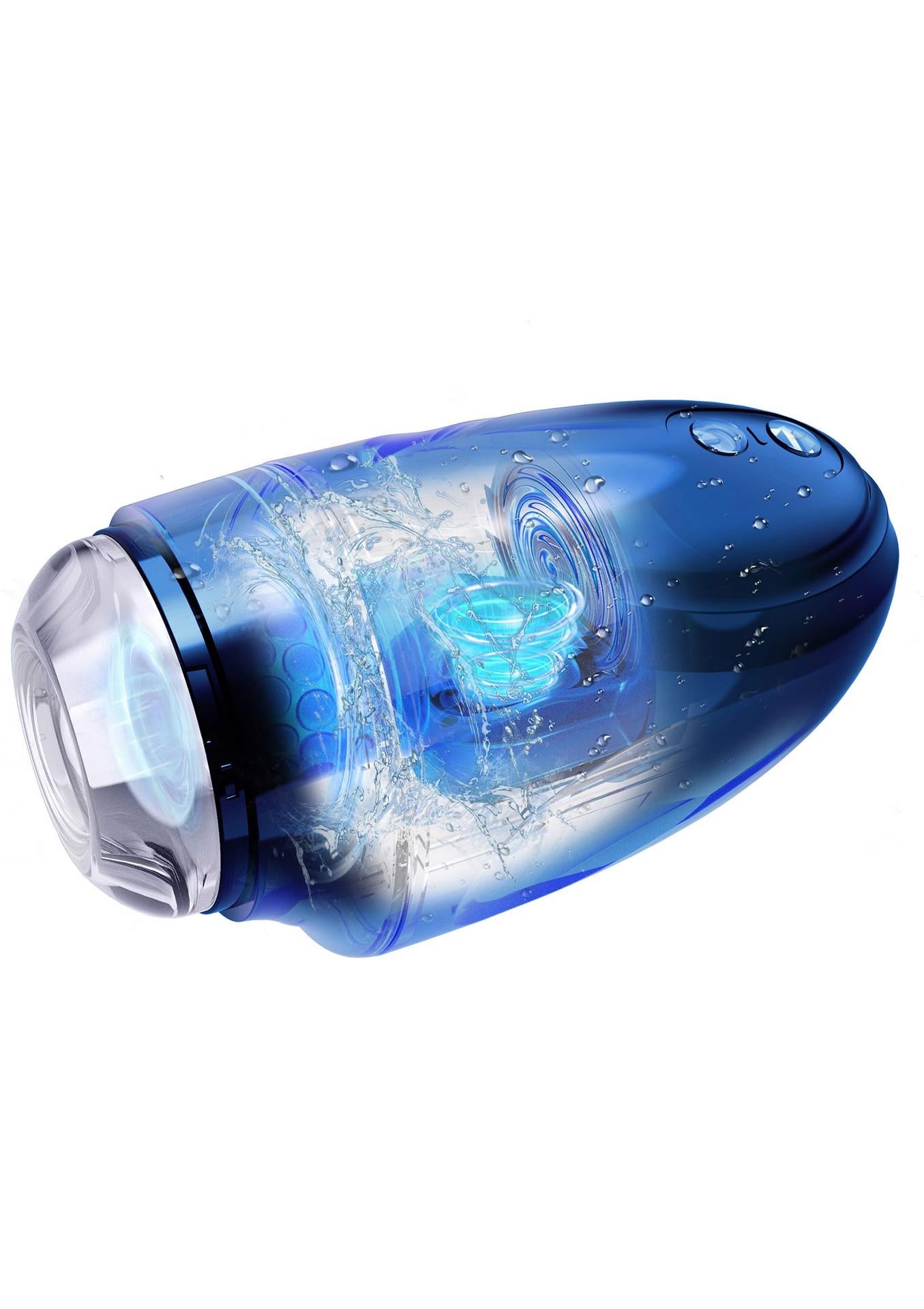 Masturbator vibrant Fusion X Aqua Bubble albastru