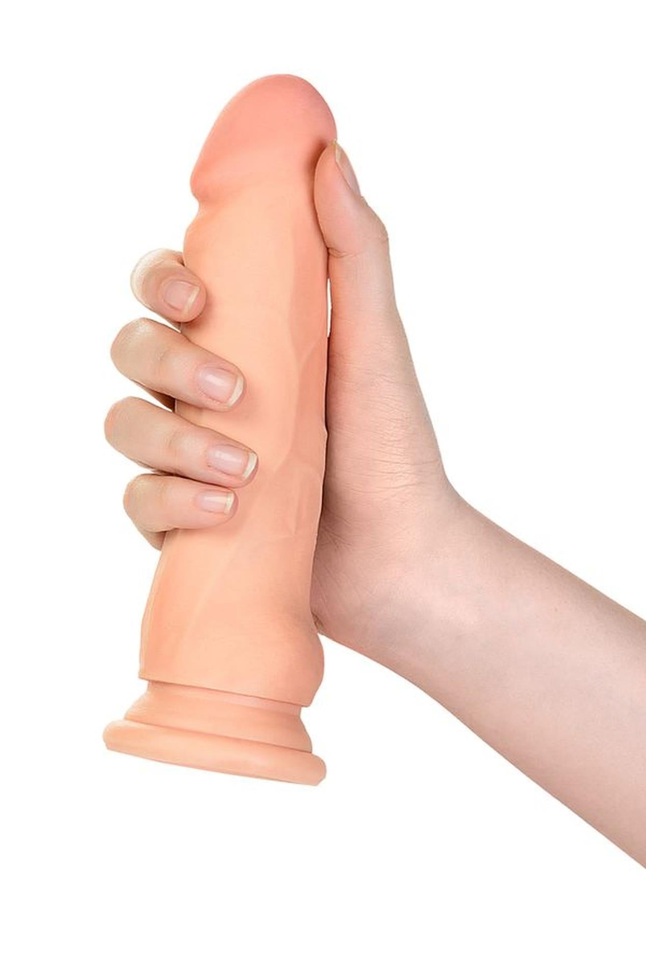Vibrator realist RealStick Elite cu ventuză și telecomandă 17 cm