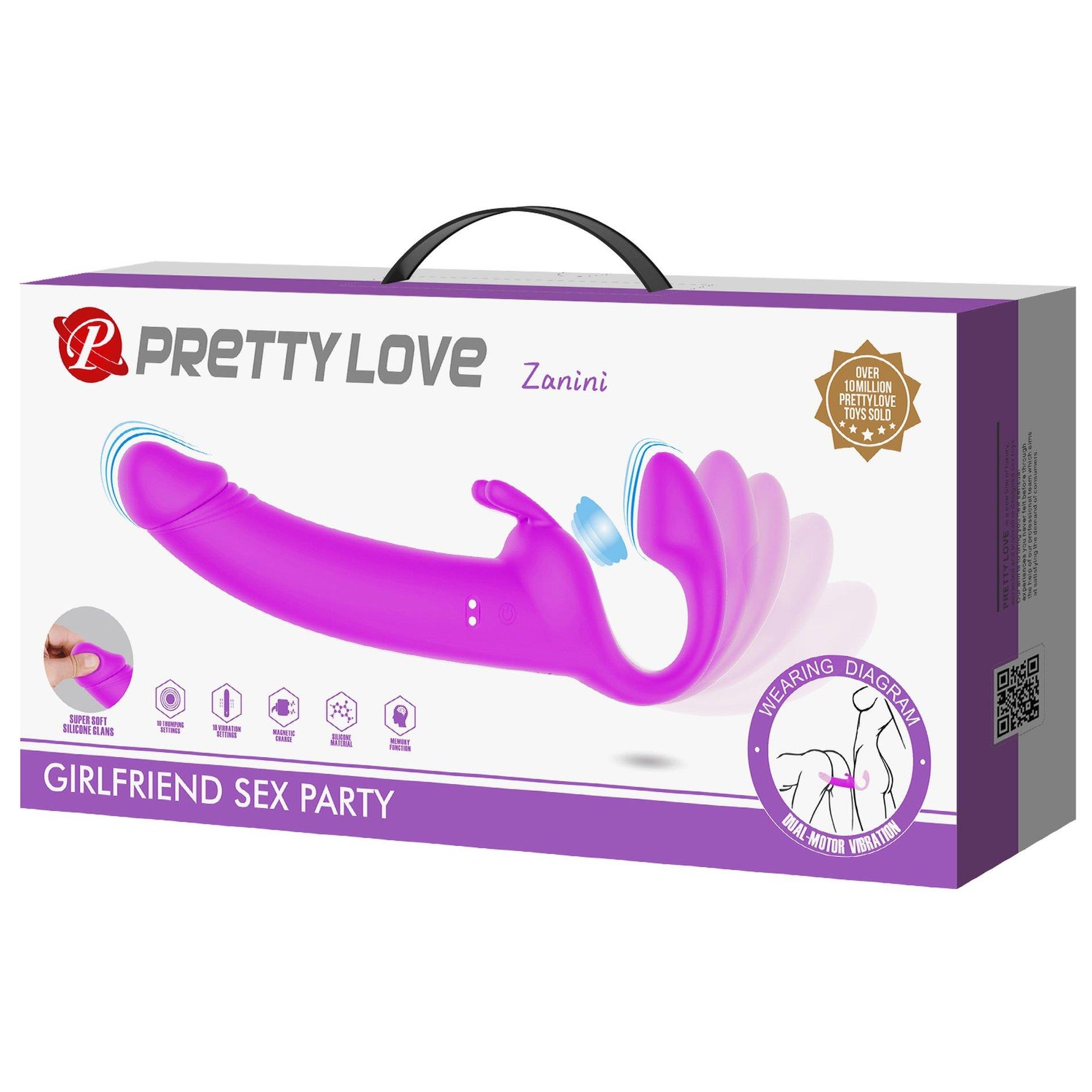 Sex curea vibratoare Zanini Pretty Love fără ham