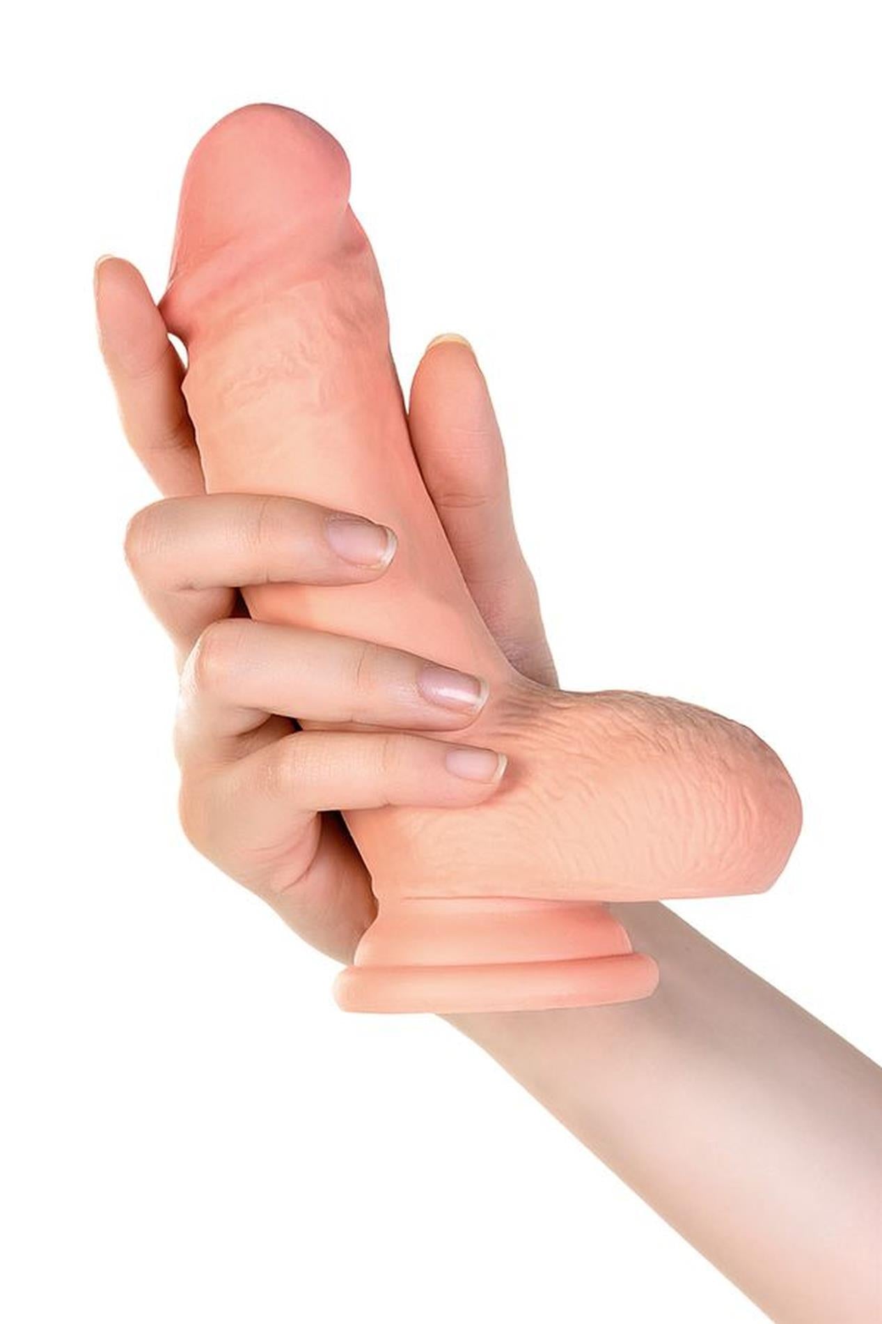 Vibrator realist Gerard RealStick Elite cu telecomandă, culoarea pielii, 18,5 cm
