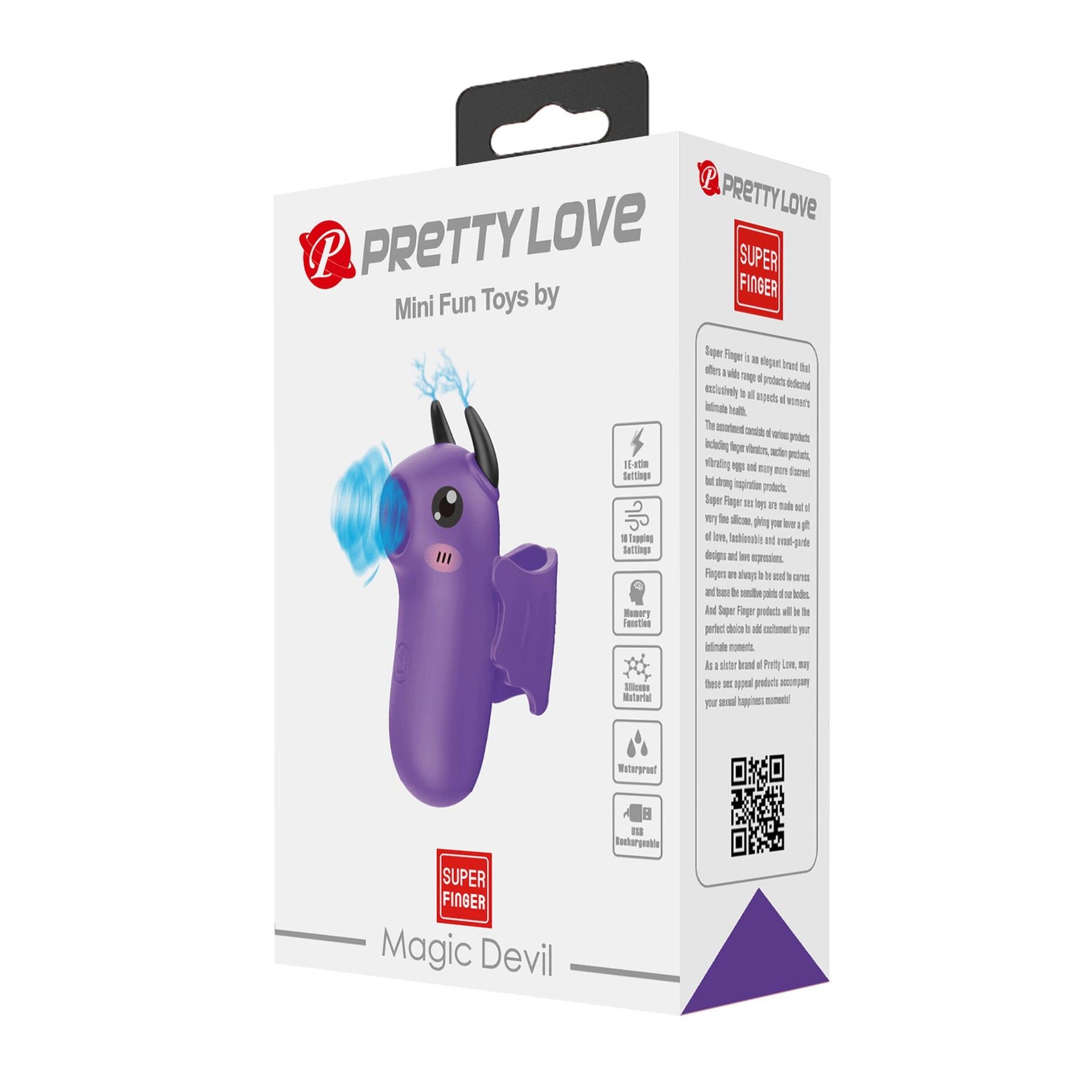 Stimulator clitoridian Pretty Love Magic Devil din silicon, reîncărcabil, E-stim