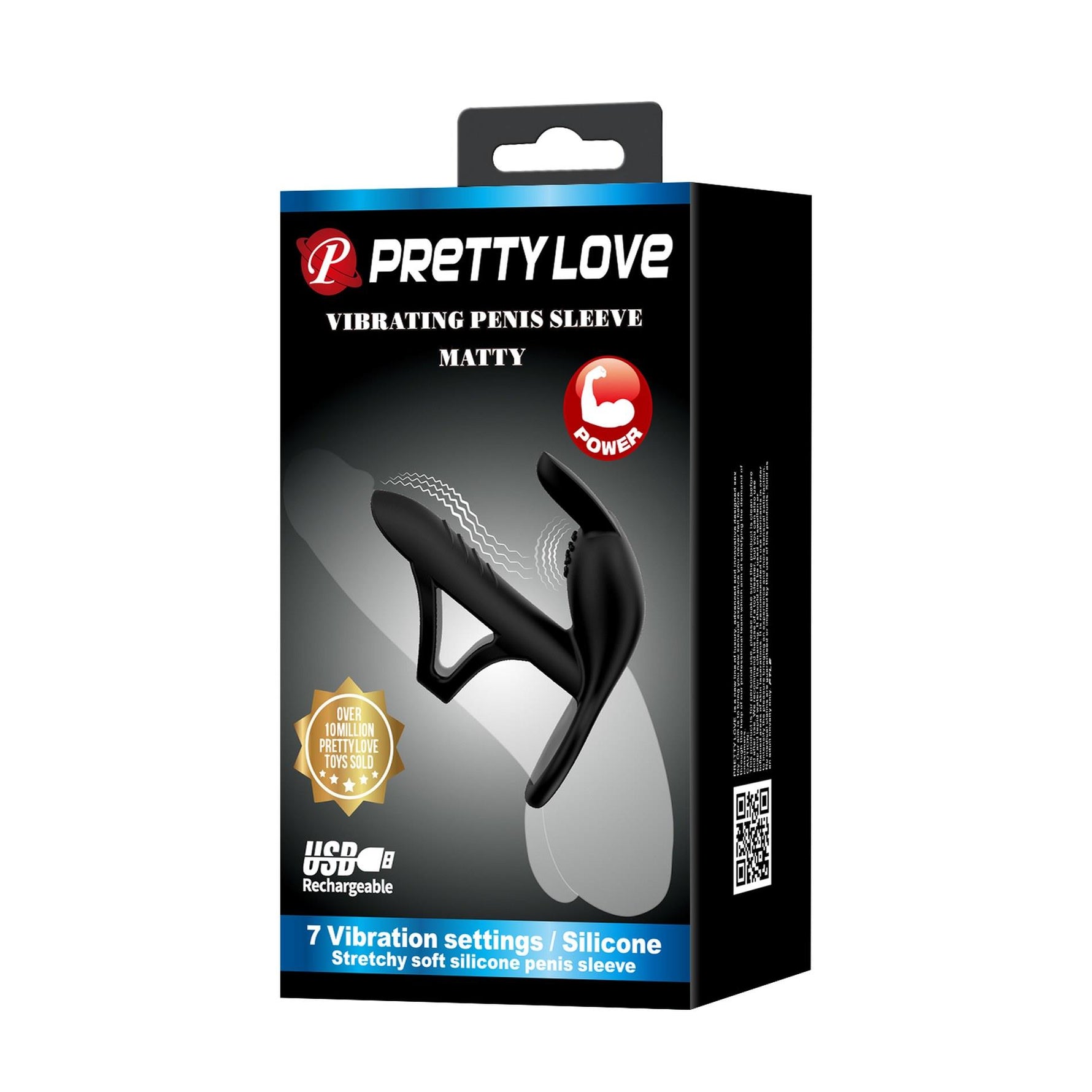 Accesoriu vibrant Pretty Love Matty din silicon, USB, 4 cm