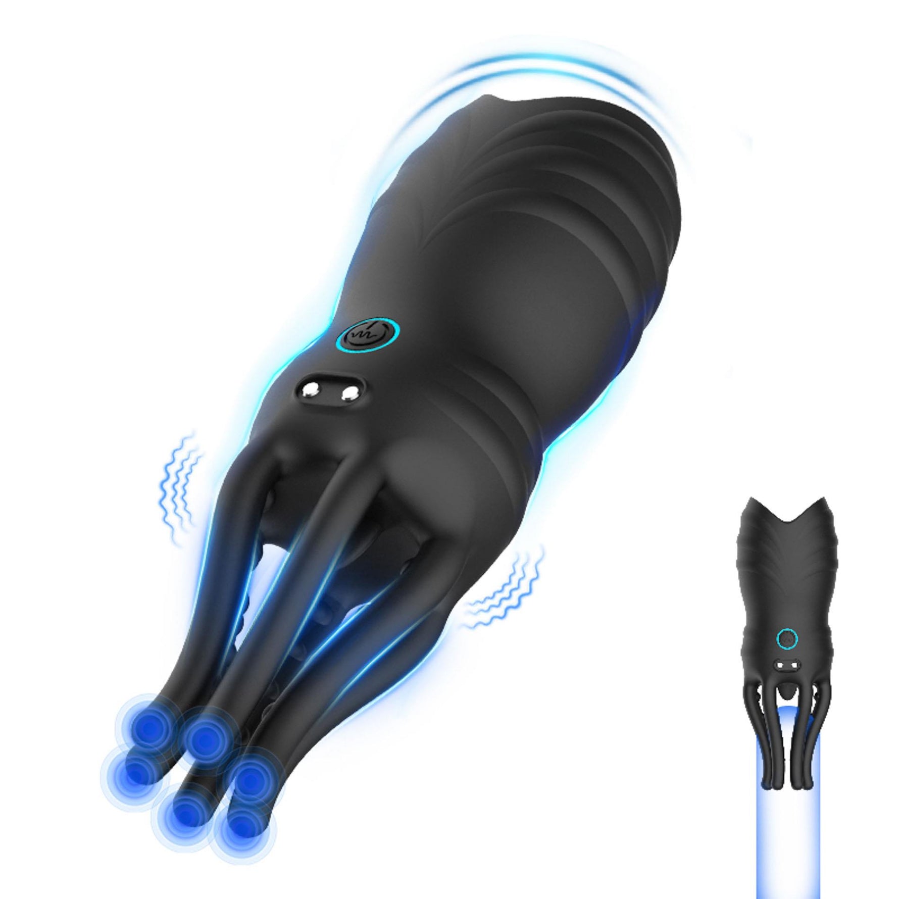 Stimulator vibrant cu caracatiță din silicon drăguț seria B, impermeabil, USB