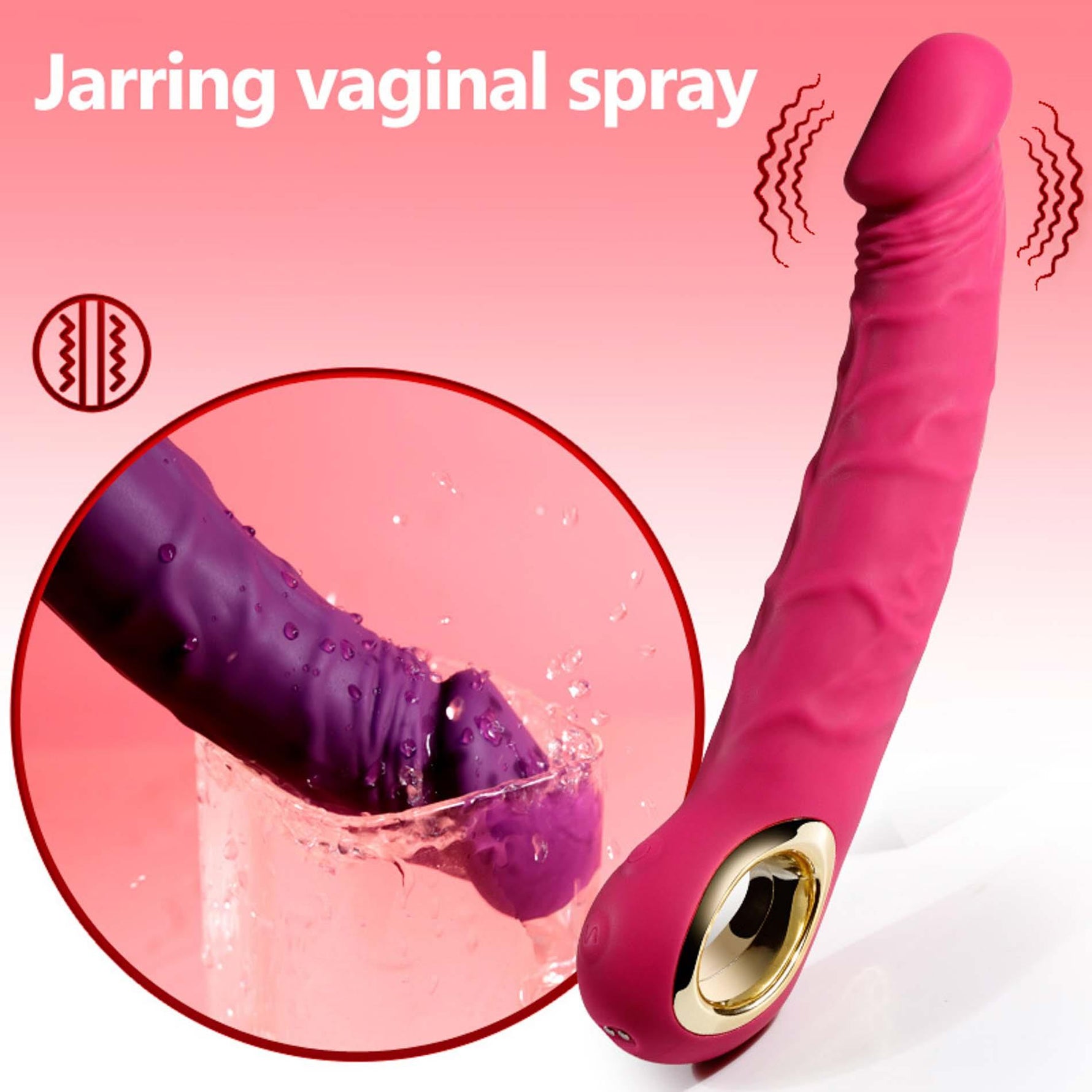 Vibrator Jump-O Realist din silicon, USB, impermeabil