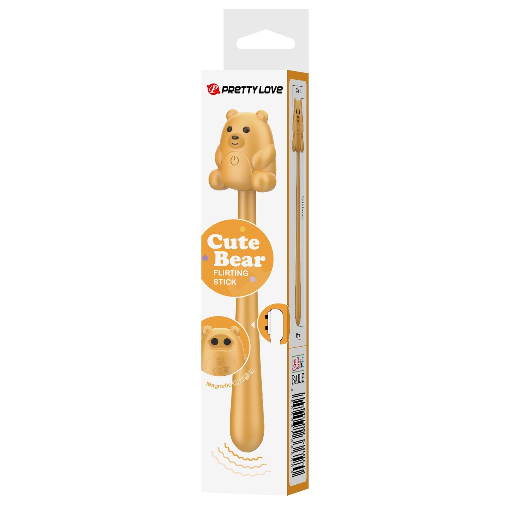 Stimulator clitoridian USB din silicon cu 7 vibrații Drăguț Ursuleț Pretty Love