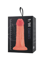 Dildo realist Caliber cu ventuză, culoarea pielii, 16 cm