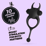 Inel vibrator pentru penis CRUSHIOUS DAEMON, negru