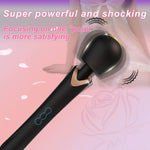 Masaj vibrant Perfect Wand din silicon, negru, USB