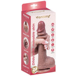 Dildo din silicon cu piele și testicule în mișcare Fantasy 22 cm