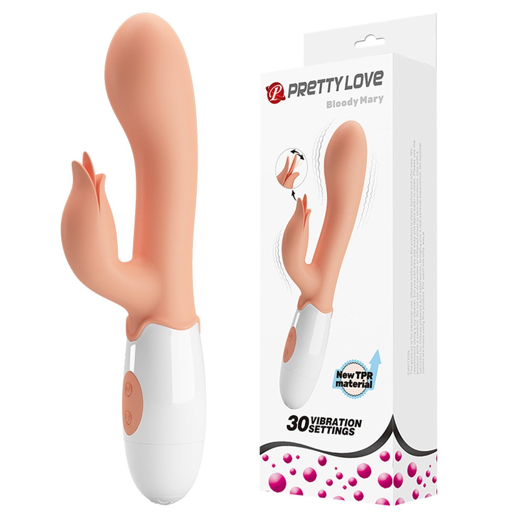 Vibrator TPR Pretty Love Bloody Mary Culoare Carne 30 Funcții