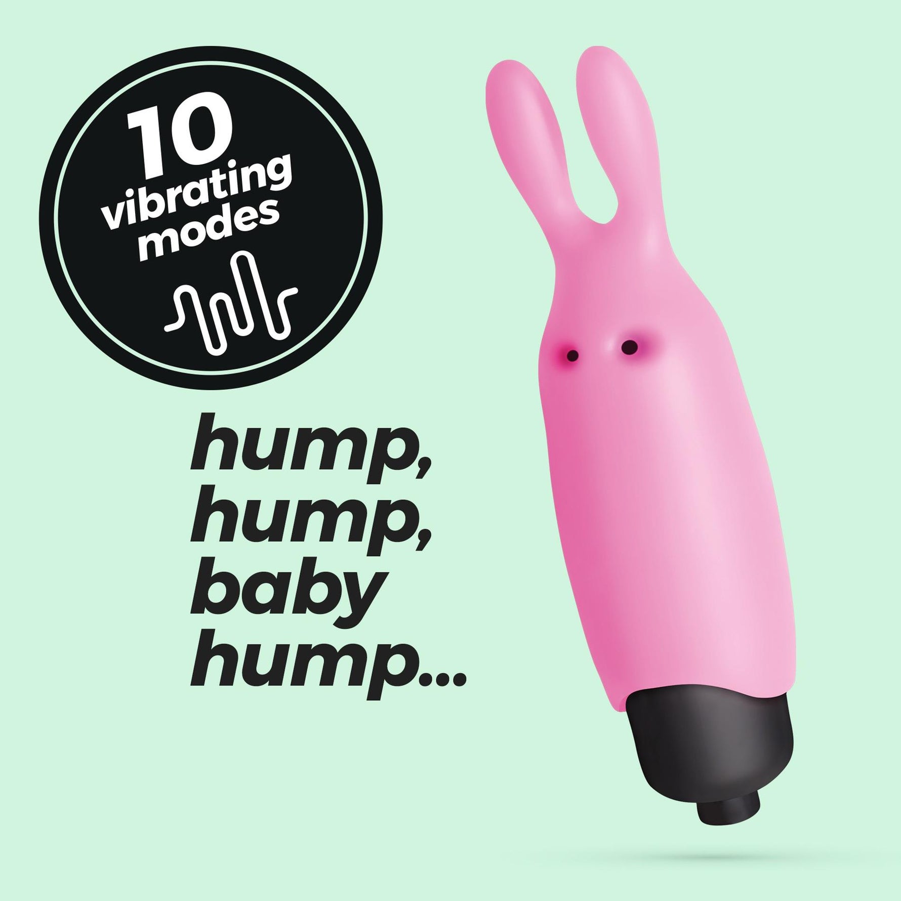 Vibrator Crushious OPet Bunny roz cu 10 moduri