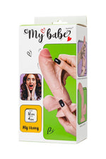 Dildo realist My Babe de RealStick, culoarea pielii, TPE, 18 cm