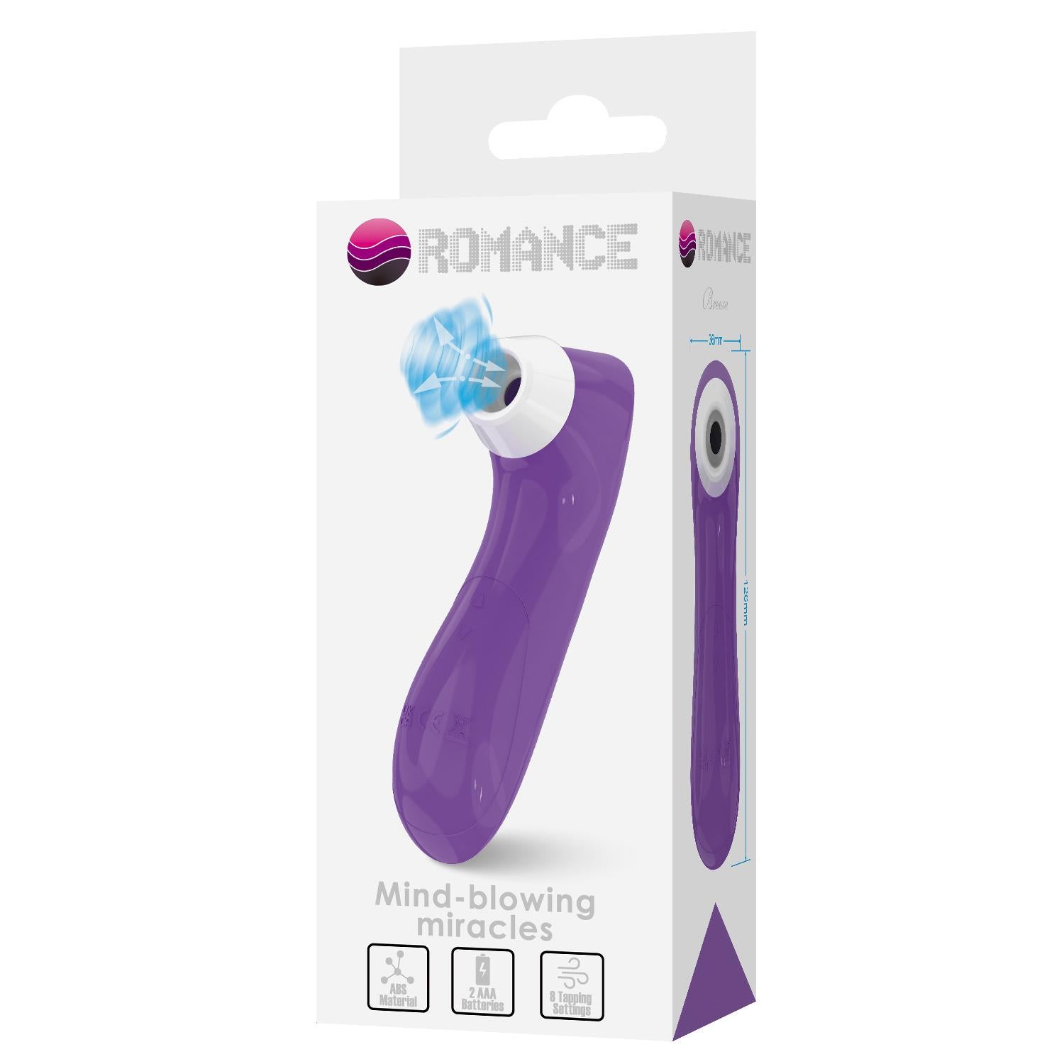 Stimulator de ventoză compact Breezer Romance, violet