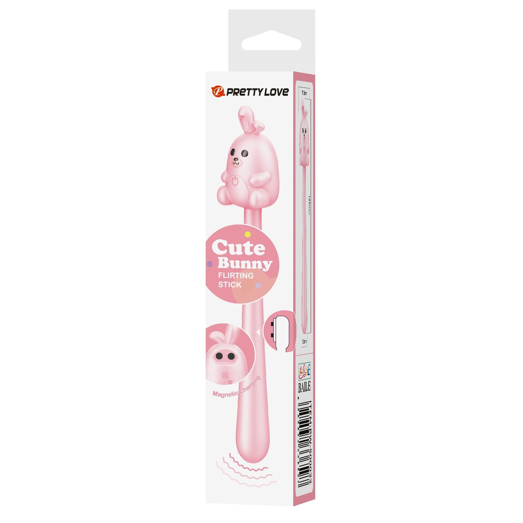 Stimulator clitoridian USB din silicon cu formă de iepuraș drăguț Pretty Love, 7 vibrații