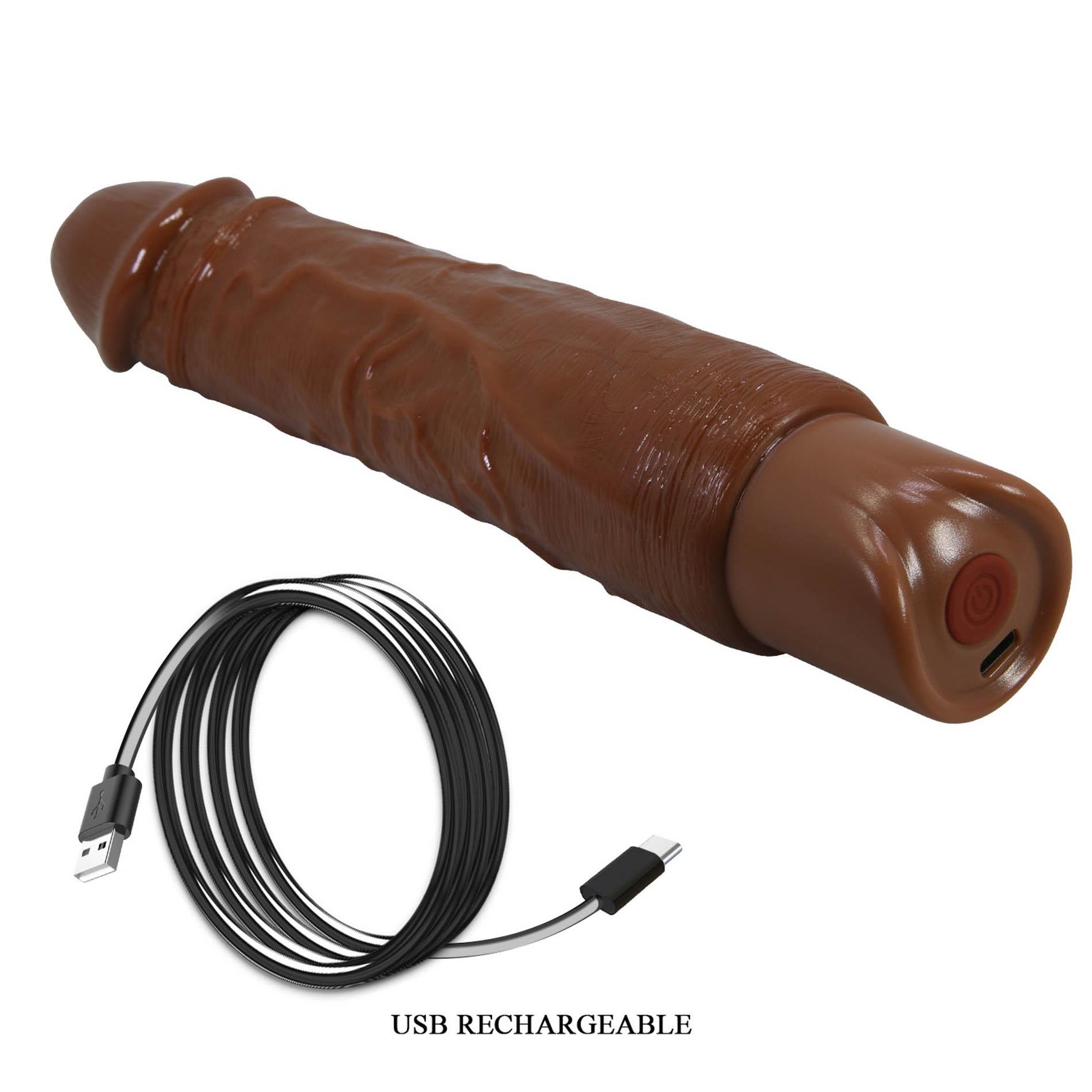 Vibrator Dildo USB Pretty Love Rufus Realistic Maro
