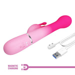 Vibrator Pretty Love Dejon din silicon pentru iepure, 7 vibrații