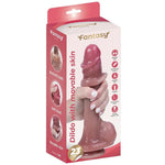 Dildo fantasy din silicon cu capac mobil 23 cm