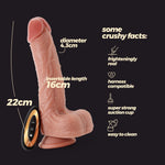 Vibrator realist Inviktus Vibe Crushious cu telecomandă 22 cm