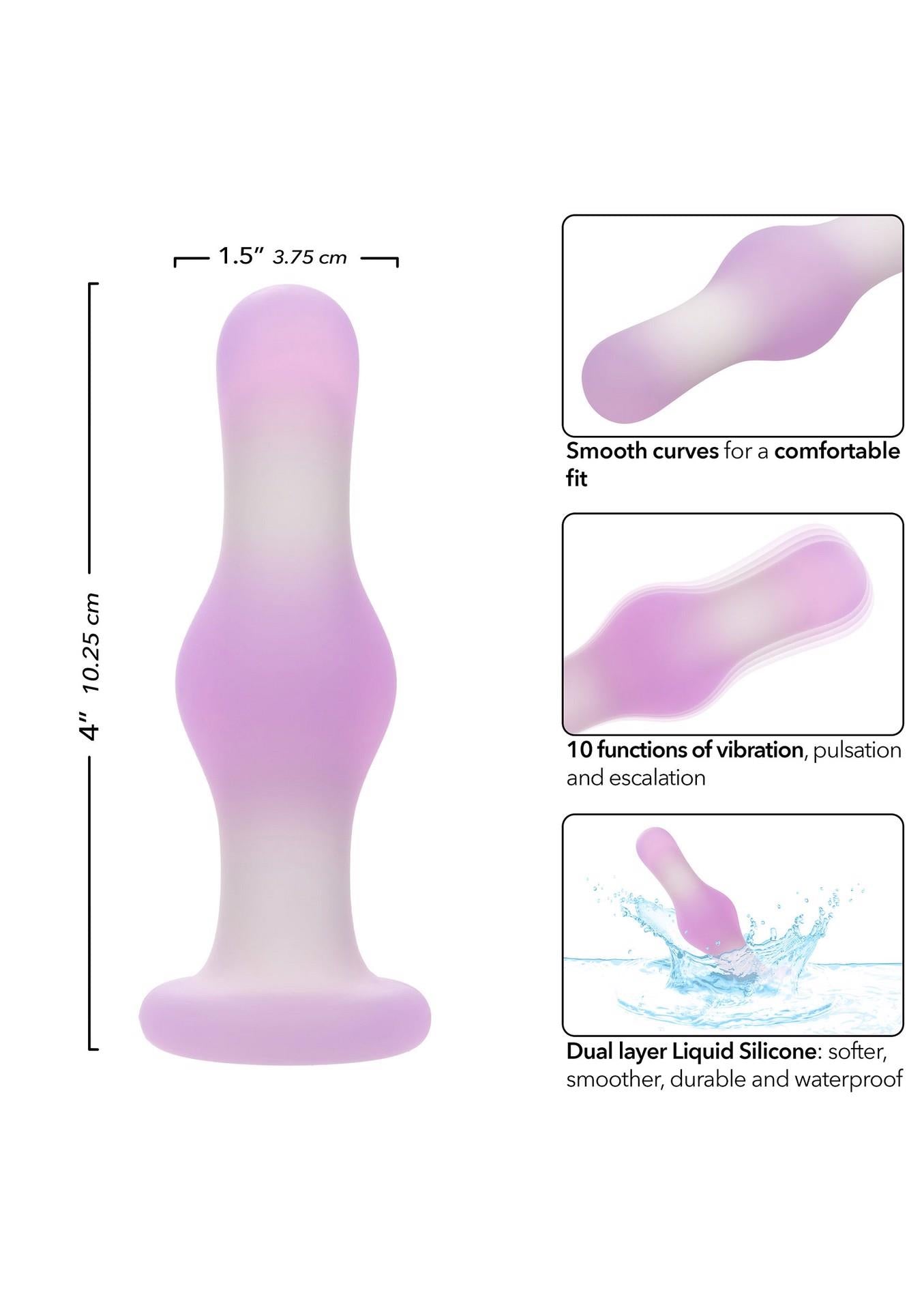 Dop anal vibrant din silicon Calexotics Lavender Haze, violet