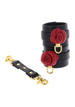 Cătușe Taboom Wild Roses cu trandafir, negre
