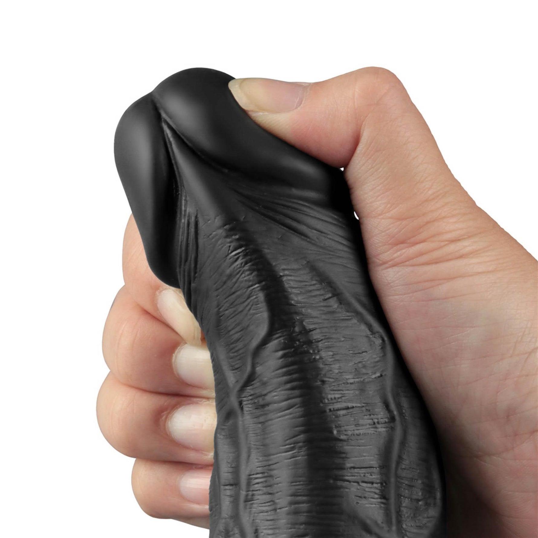 Dildo vibrant realist Lovetoy Real Softee negru USB 25cm