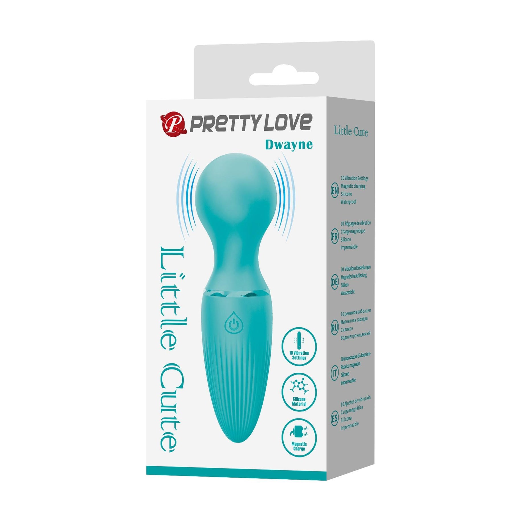 Vibrator mini din silicon Dwayne Pretty Love USB cu 10 moduri