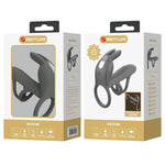 Inel vibrator Pretty Love Master din silicon, cu USB, 4 cm