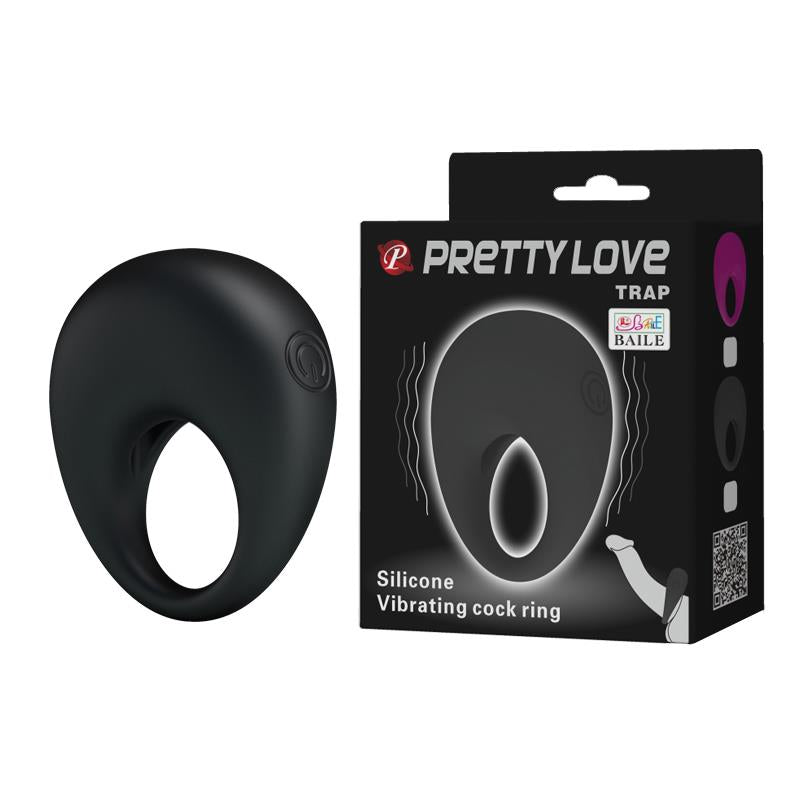 Inel vibrant din silicon Pretty Love TRAP 5,6 cm