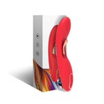 Vibrator cu punct G dublu, seria B Joy USB, 22 cm, roșu
